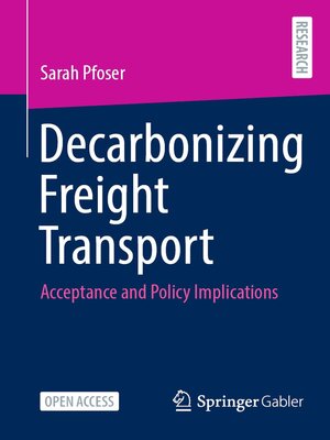 cover image of Decarbonizing Freight Transport